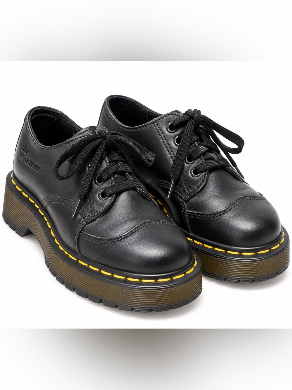 Dr. Martens 8651 Made in England Black Leather Chunky Oxford Grunge Punk Goth